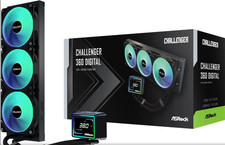 ASRock Challenger 360 Digital 360mm AIO Liquid CPU Cooler ARGB Black picture