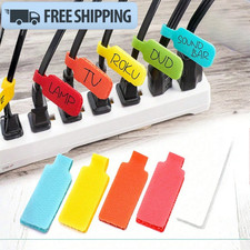 20pcs Multi-Color Reusable Cable Ties with Label Tags –Adjustable Cord Organizer picture