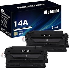 For HP LaserJet Toner Cartridge Replacement (CF214A) - 2 Pack Black - NEW w/chip picture
