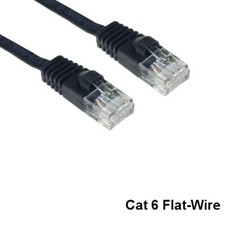 KNTK 15' Flat-Wire CAT6 UTP Ethernet Cable Slim 32AWG 550MHz Router Internet Hub picture