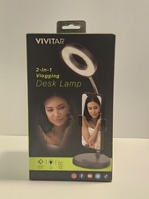 Vivitar 2 in 1 Vlogging Desk lamp LED Ring Light Adjustable Phone Holder New picture