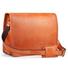 Leather Messenger Bag 'Elegant Enigma' 15 Inch Laptop Computer Shoulder Bag S... picture