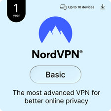 NordVPN Basic, 1 Year, 10 Devices, Most Advanced VPN, Digital Code picture