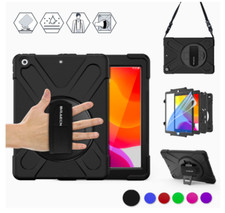 BRAECN iPad 10.2 case 2019, Heavy Duty (7th generation), Hand Strap, Swiveling S picture