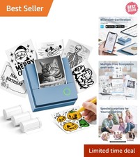 Innovative PM290C Sticker Maker - Bluetooth, Thermal Paper Included - Blue picture
