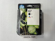 HP 67 Black Tri-Color Inkjet Cartridge Set (2) 3YP29AN OEM NEW Recent 2026 Date picture