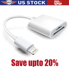 TF SD Card Adapter Camera Reader 2 In 1 For iPhone 14 13 12 11 X XS XR 8 7 iPad picture