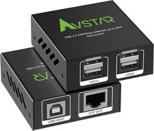 Avstar USB 2.0 extender over ethernet 165ft 50m AV-EX50-USB cat5e/6,  5V Power picture