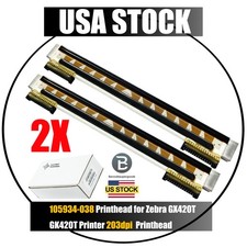 2-Packs Printhead for Zebra GX420T GK420T Printer 203dpi PN 105934-038 US picture