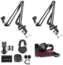 2-Person Podcast Recording Kit w/Scarlett 2i2 Studio 4th Gen Interface+Boom Arms picture