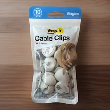 Wrap-It Storage - Cable Clips - Single (10-Pack) Silicone Adhesive Backed Cor... picture