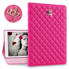 For iPad 9th 8th 7th 6th 5th Air 1 2 Case Smart Leather Luxury Crown Stand Cover picture