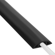 Cord Cover Floor 6ft Black, PVC Floor Cable Cover, Cord Hider Floor Cord Protect picture