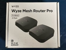Wyze AXE5400 Tri-Band Wi-Fi 6E Mesh Router Pro, 150+ Devices, - 2 Pack picture