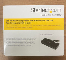 New Startech.com USB3SMDOCKHV usb 3.0 mini docking station w HDMI VGA GbE USB picture