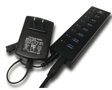 Vantec 7-Port USB 3.1 Aluminum Hub with Premium Power Adapter UGT-AH710U3-BK picture