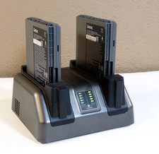 Getac AY-C431 Dual Bay Battery Charger with Batteries TESTED picture