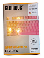 Glorious GPBT Gradient PBT Keycaps Set 131 English QWERTY Pink Yellow picture
