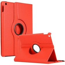 Leather Flip 360° Rotating Portfolio Stand Case Cover RED for iPad 5/iPad 6 9.7