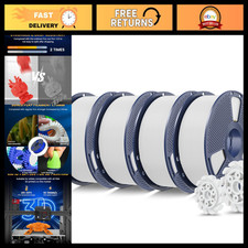 High-Quality PLA+ 3D Printer Filament White 4-Pack (4KG) for Smooth Printing picture