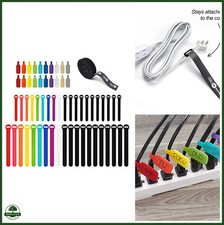 Cable Management Value Pack 61 Pieces Self-Gripping Straps Labels Organizer picture