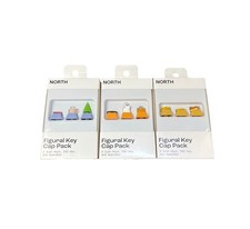 Lot of 3 North Figural Key Cap Pack Halloween, Desert & Christmas Tree NEW picture