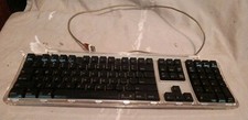 Vintage Apple M7803 Pro USB Wired Keyboard Clear Black  picture