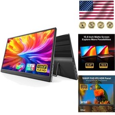 Compact 15.6” FHD Monitor - 178° Viewing, Built-In Speakers, Ideal for Travel picture