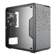 Micro-ATX PC Case Mini-Tower w/ Glass Panel, 3 Fans, Dark Gray picture