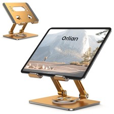 Orlian Tablet Stand Holder with Thickened 360°Rotating Base Dual Rod Adjustab... picture