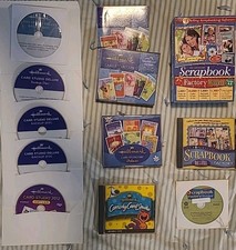 Lot 11 Hallmark Card Studio Comedy & Scrapbook Factory Deluxe Software Cd Disc picture