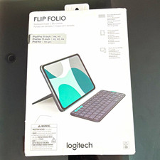 Logitech Flip Folio Black Bluetooth Keyboard Case w/Stand for iPad 11
