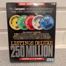 1997 MEGA RARE USA 250 MILLIONS LISTINGS DELUXE ON 11 CD ROMS BY ACXIOM CO PROCD picture