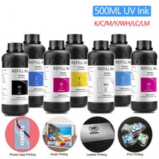 7x500ml LED UV Ink For Epson 1390 1400 1410 R280/330 L800/805 L1800 XP600 TX800  picture