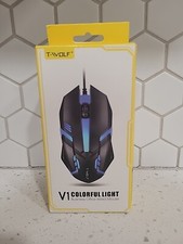 T-WOLF V1 Wired Gaming Mouse 3 Button 7 Colorful Backlight 1200 DPI Office Mouse picture