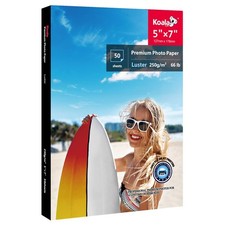 50 PCS Premium Photo Paper 5x7 Inch Luster Fits Inkjet WaterResistant 66lb picture