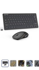 Wireless Keyboard and Mouse, Black, Tecknet Model TK-KM006 picture
