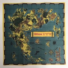 RARE Ultima The Second Trilogy IV V VI 4 5 6 Folded Cardstock Map 16”X16”  picture