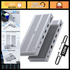 Triple Monitor Docking Station, 120W Power Adapter, 5 USB Ports, HDMI & DisplayP picture