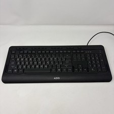 AZIO Vision Large Print Backlit USB Arabic English Keyboard Tri-Color KB505U picture