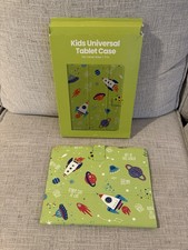 Kids Universal Tablet Case 7–11” Green Space Rockets Folio Stand Cover picture