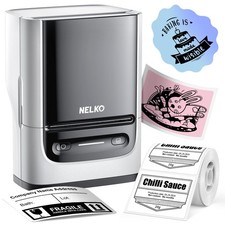 Label Maker Machine with Tape, PM220 Bluetooth Label Printer, White picture