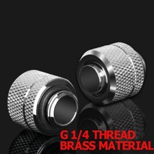 G1/4 External Thread Fitting Adapter Water Cooling For 9.5X12.7mm Soft Tube 2pcs picture