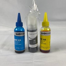 WOKOK Refill Ink Set Cyan Yellow 100mL Black 70mL For HP Epson Printers Lot picture