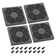 4Pcs 60mm Cooling Fan Filter with Screw ABS Ventilator Grill Guard, Black picture