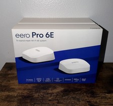 eero Pro 6E Tri-Band AXE5400 Wi-Fi 6E Router Mesh System - White (2-Pack) picture