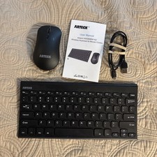 Arteck Slim Wireless Keyboard HW086 & Mouse MW162 Bundle, Rechargeable picture