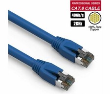 1Ft- 50Ft Cat8 Shielded 24AWG 40G RJ45 Network LAN Ethernet S/FTP Lot Cable Blue picture
