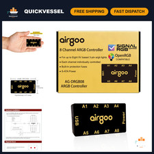 8-Port Magnetic USB ARGB Controller for RGB Lighting, Supports SignalRGB & OpenR picture