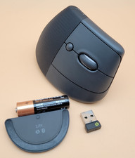 Logitech Lift Vertical Wireless Optical Mouse w/ USB Receiver Black/Gray picture